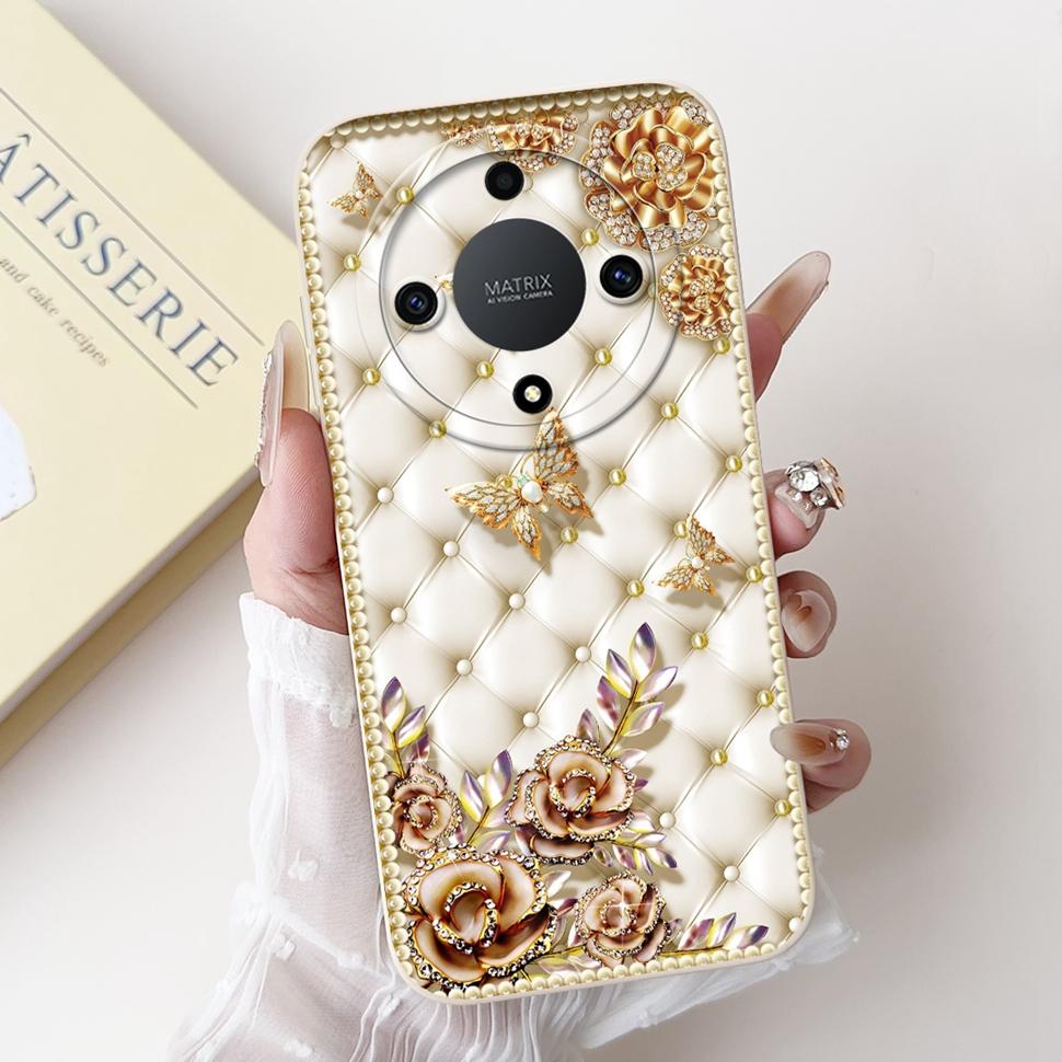 Für Honor X9a Hülle RMO-NX1 Bunte Blume Bemalte Abdeckung Weiche Silikon Handyhülle Für Huawei Honor X9 A X9a HonorX9a Hülle