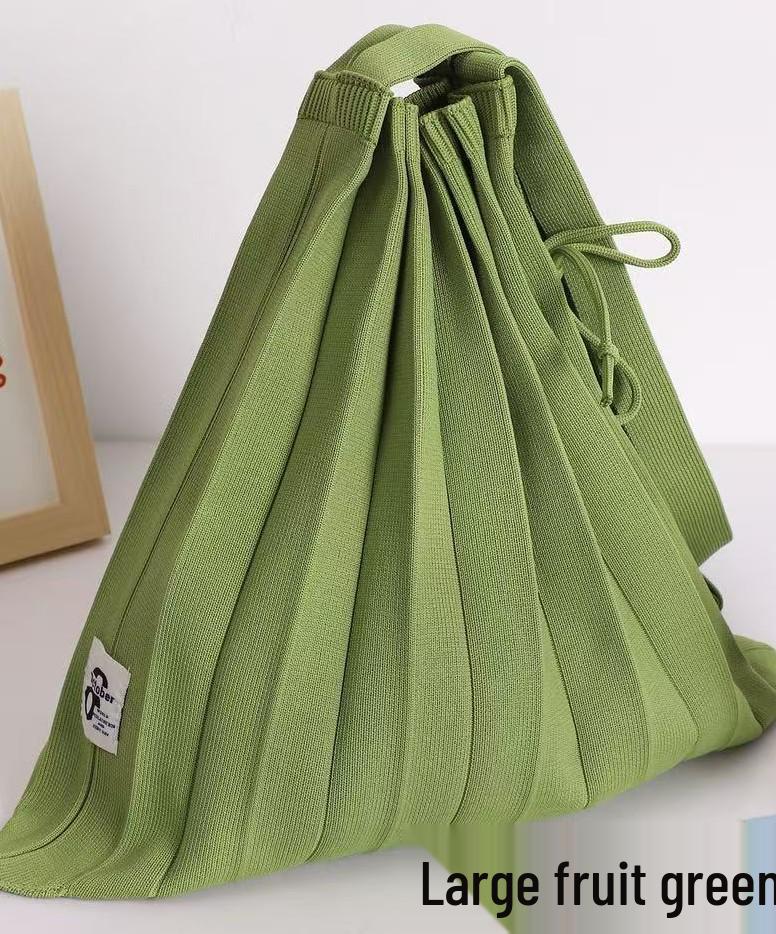 0511 Large Japanese Knitted Pleated Rhombus Crossbody Accordion Shoulder Bag for Women