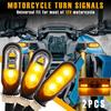 Mini LED Motorcycle Turn Signal Flowing Amber Light Blinker Indicator Lamp 2Pcs