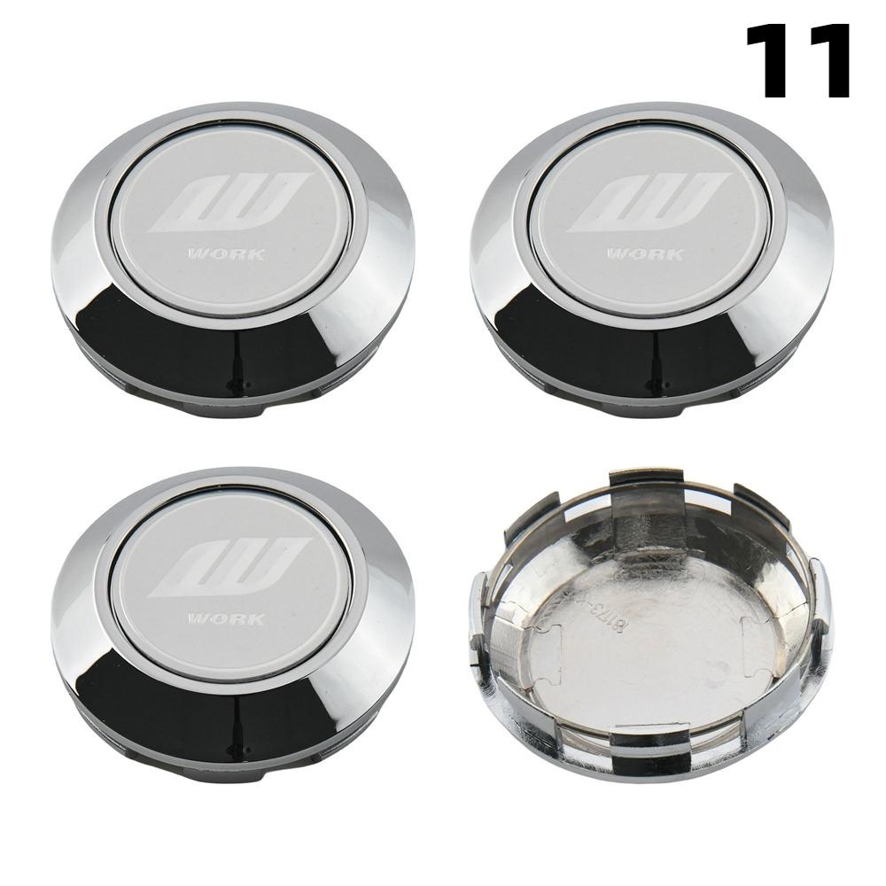 4PCS OD 76MM / ID 72MM Cap For Rims WORK EMOTION EQUIP MEISTER VS Emblem Wheel Center Cap Sport Car Logo Wheel Cover Hub Caps