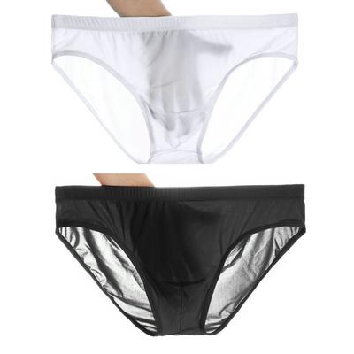 2pcs Premium Men's Transparent Ice Silk Triangle Underwear - Naked Feeling Ultra-Thin Breathable Sexy Design Large Size Seamless Luxury Underpants