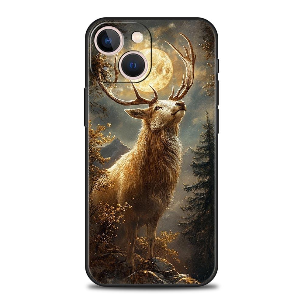 Cartoon Animal Deer Phone Case Cover for iPhone 17 16 15 14 13 12 Pro Max 11 Pro Max 17 AIR Plus Shockproof Soft TPU Shell Capas
