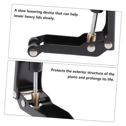 Totority Piano Lid Lowering Device, Black, for Slowly Closing Piano Lid
