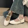 Fashion Spring New Round Toe Women Mary Jane Flats Shoes Shallow Ladies Casual Ballet Shoes Soft Sole Eelgant Leather Shoes