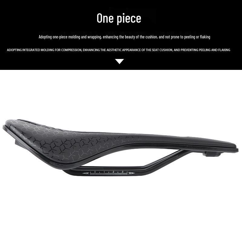 HASSNS Lightweight Mountain & Road Bike Saddle - Comfortable, Breathable Microfiber Leather with Hollow Design.