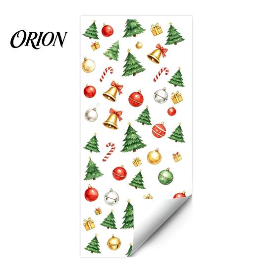 Reusable Window Cling Christmas Static Cling, Xmas Tree Snowman Santa Hat Bell Glass Sticker, Removable Decoration Decal for Holiday Party Sticker