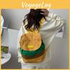 Adorable Plush Hamburger Backpack For Spring 2023 Trendy Casual Style With Large Capacity
