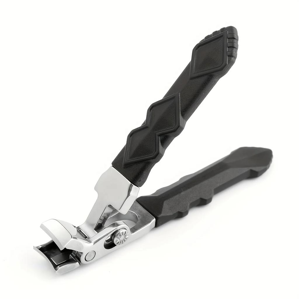 Durable Stainless Steel Toenail Clippers, Wide Jaw, Angled Head, Concave Blade, Classic Style Easy to use Nail Cutter