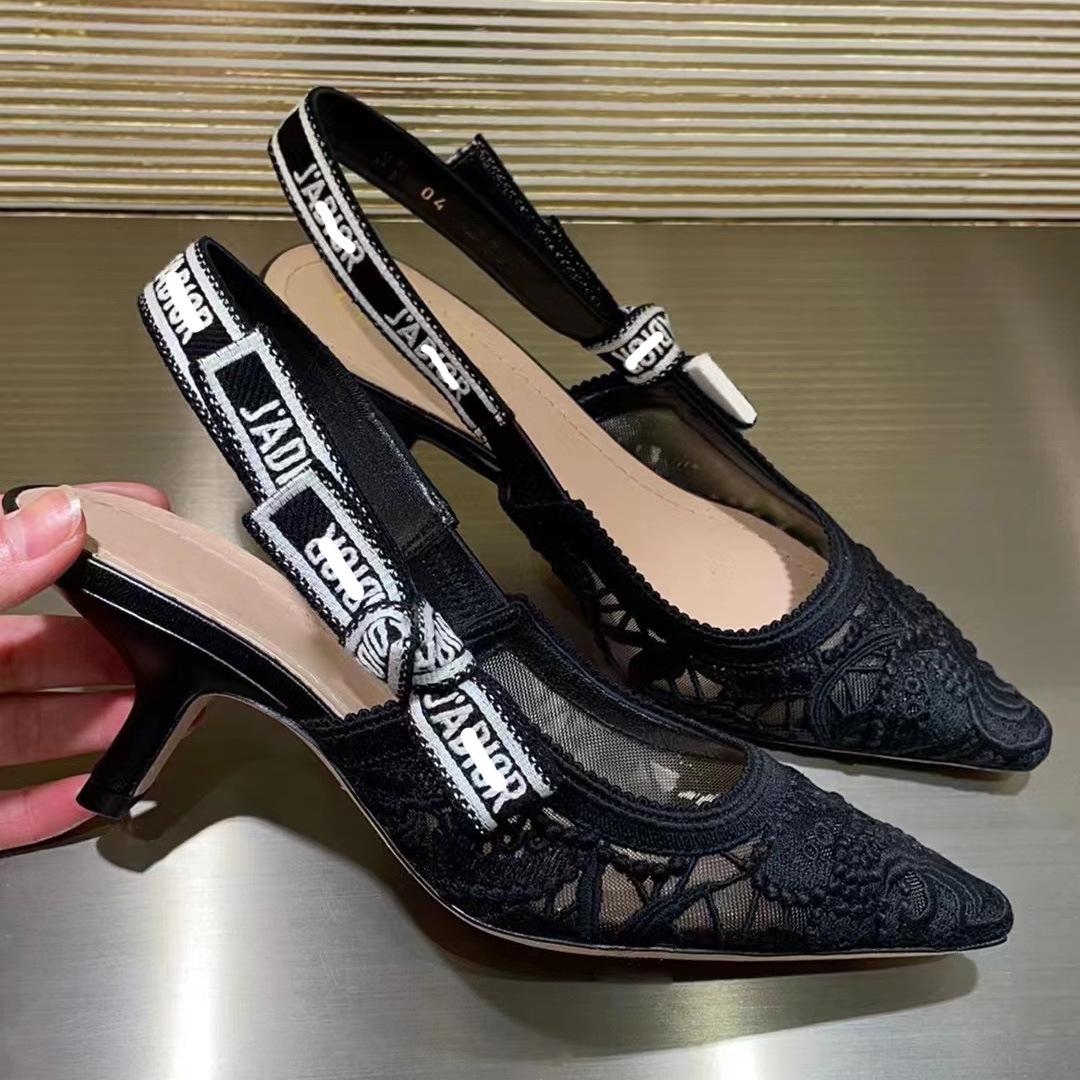 

Сандалі на kitten heel з мереживною вишивкою - Білий сітчастий дизайн з бантом, Жіноча колекція 2023 34