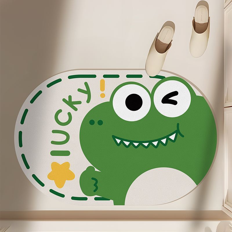 Moisture-proof Bathroom Diatom Mud Absorbent Mat Cushion Cute Cartoon Foot Cushion Toilet Door Carpet Non-slip Floor Mat