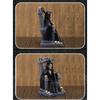 Halloween Resin Death Grim Reaper Statue Sitting on Skeleton Throne Figurine Decoration Christmas Decorations