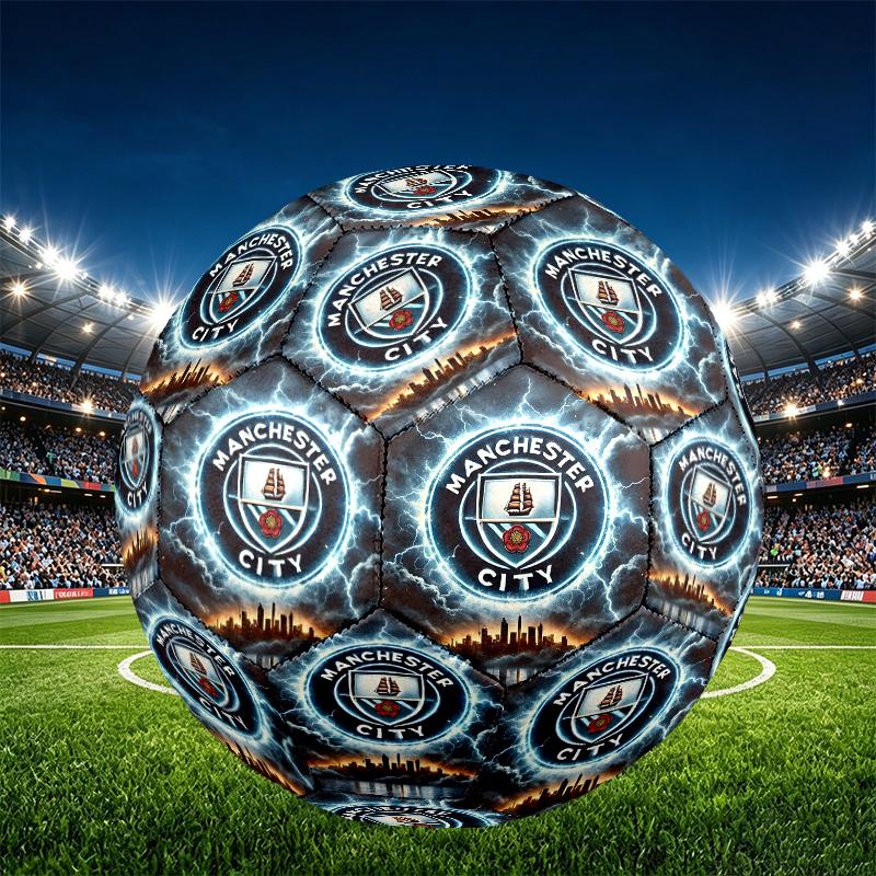 Manchester Football FC Druck Größe 5 Fußball, PU Abriebfester Fußball für Spieltraining und tägliches Üben, Geburtstagsgeschenk für Fußballfans