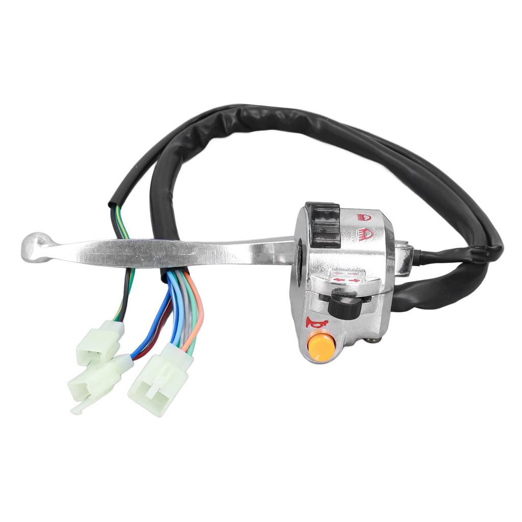 Motorcycle Handlebar Switch, Akozon 2pcs 22mm Left and Right Motorcycle Drum Brake Handlebar Switch Waterproof Horn Switch Turn Signal Switch