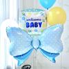 1/10/20PCS Ins Style Powder Blue Bow Shaped Aluminium Film Balloon Happy Birthday 100 Days Children Baby Party Photo Props