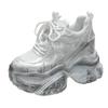 Fashion 10.5CM High Platform Sneakers Women New 2025 Mesh Shoes Comfortable Casual Chunky Shoes Wedge Heels Breathable Sneakers