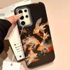 Für Samsung Galaxy S25 Edge S24 S23 S22 S21 S20 FE Plus 5G Ultra Koi Goldfisch Funkeln Schwarz Glänzend Damen Mädchen Bumper Handyhülle