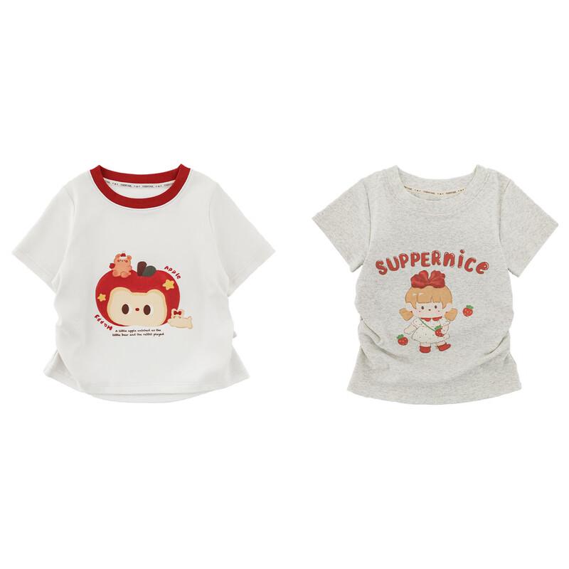 Youyou Girls' Short Sleeve Cartoon T-Shirt