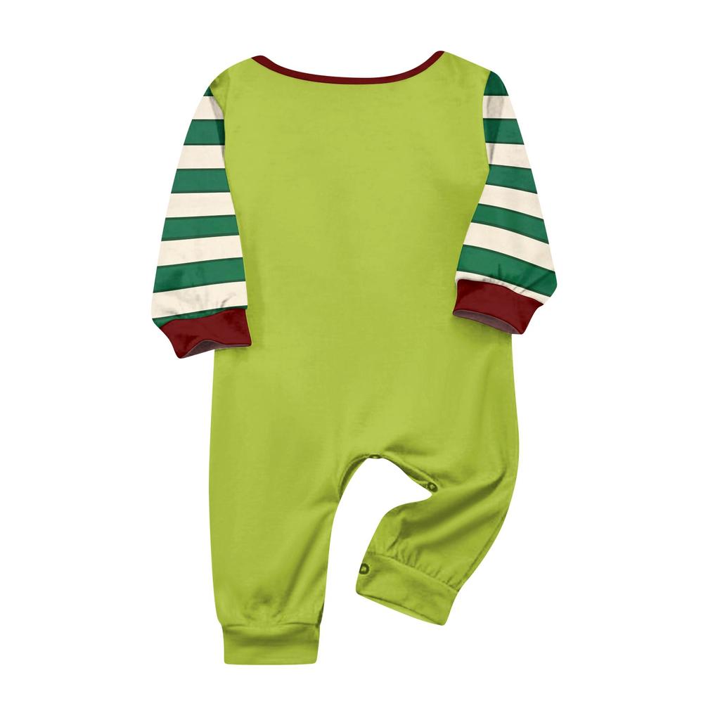 Family Matching Christmas Print Pajama Set with Long Sleeve Top and Pants