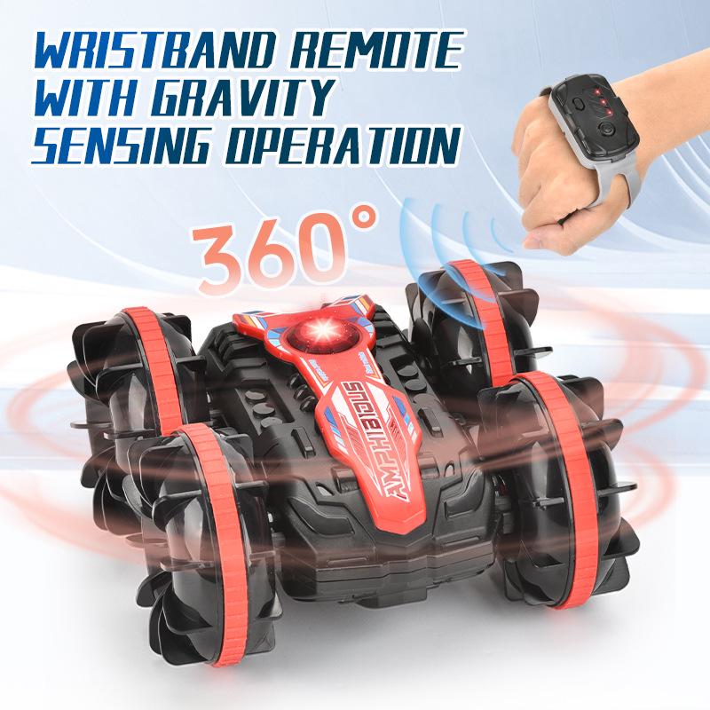 Amphibious 4WD RC Car: 2.4G Remote Control, Double-Sided Tumbling, Climbing Stunt Toy