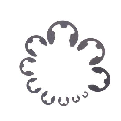 Set da 120 Pezzi Fermagli Elastici di Ritegno in Acciaio Inossidabile Nero, Anelli a Scatto, Fermagli a E, Rondelle Assortite per Fissaggio su Albero M1.5-M10