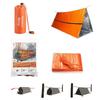 Barraca de emergência para 2 pessoas ao ar livre, barraca de camping de viagem, manta de sobrevivência impermeável e quente, saco de dormir, camping e caminhada