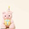 Plush Toy Birthday Hat Bear Elephant Dog Stuffed Pillow For Kids Gift