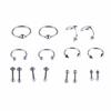 16Pcs Tongue Ring Set Stunning Surgical Steel Body Spiral Mixed Piercing Jewelry Ideal for Party Banquet Women Piercing