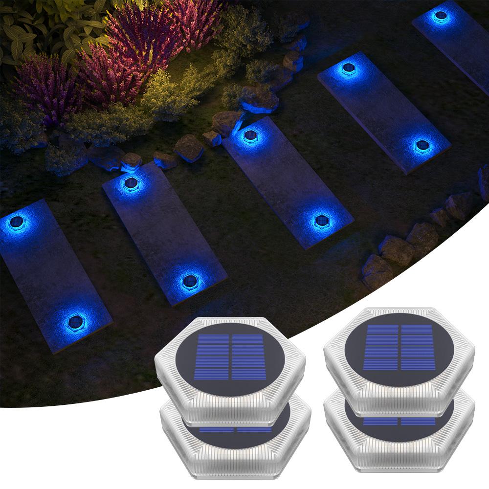 Outdoor Waterproof IP68 Solar Powered Landscape Path Stair Light PC Material LED Step Lights for Balcony Yard