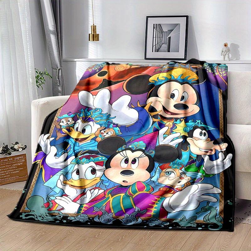 1pc, Mickey and Minnie (6) Home Decor Blanket: A Cozy Flannel Throw for Bedroom, Living Room, Travel, Camping, Car, Beach, Office Naps, Perfect Gift f