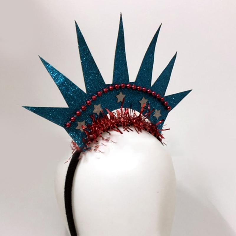 Couronne Festives Déesse Liberty Bandeaux d'Halloween pour Femmes Headpiece Cosplay pour Parades et Rassemblements Communautaires