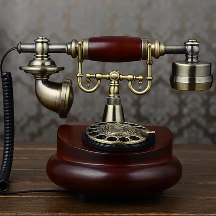 DurableAntique Telephone Turntable European Retro Fashion Creative Telephone Home Office Wired Landline