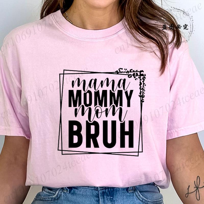 Funny Mom Life Design Graphic T Shirts Women Blessed Mama Mom Quotes Streetwear Tee Shirt Short Sleeve Clothing O Neck T Shirt