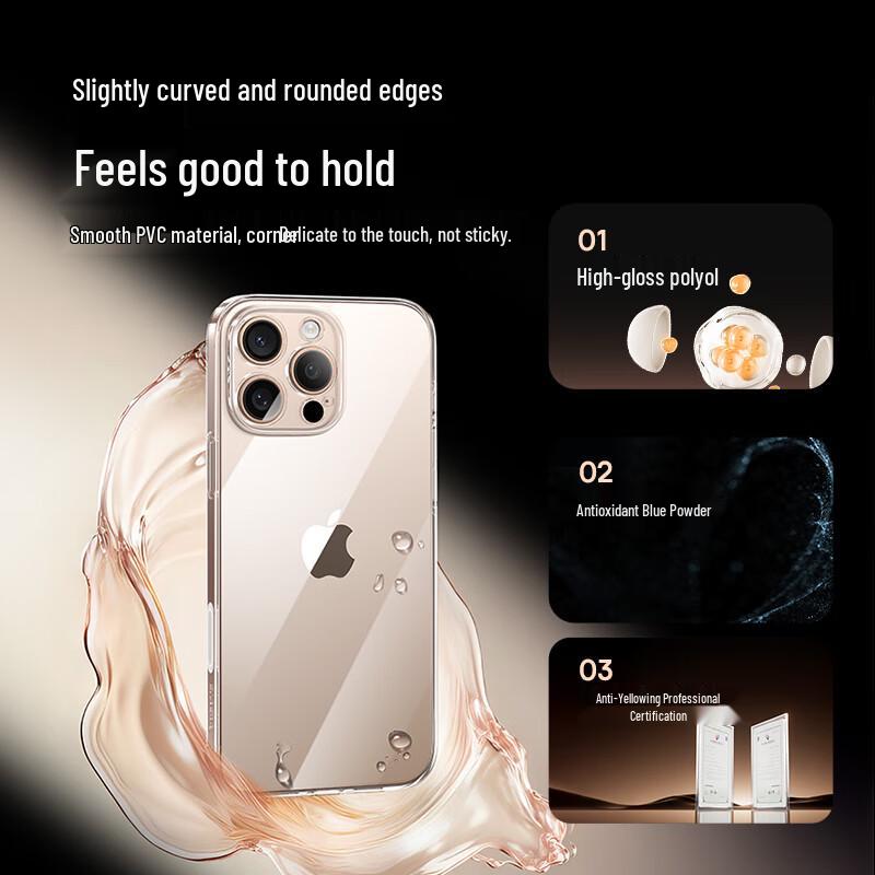 Baseus Crystal Series Phone Case with Touch Camera Button for iPhone 16 Series
