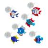 Set of 6 Artistic Glass Hanging Fish with Bubble, Window Charm Aquarium Float Decoration for Home and Office
