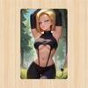 Hot Anime Girl Poster Hot Anime Girl Android 18 Poster Metal Sign    Wall Decor for Man Cave Shop Bar Home Cafes Office