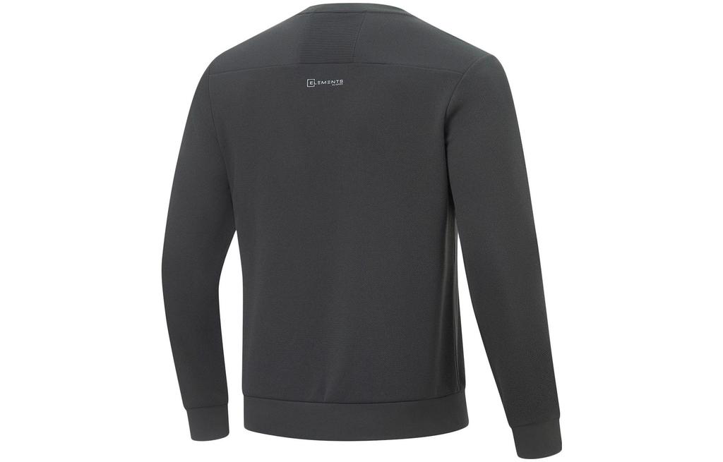 Li Ning Fitness Series Sweatshirts Men's Mixed Black Crew Neck Moderate Regular AWDT433-1