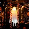 Outdoor Halloween Dekorationen Hängende Schaukel Geist, Leuchtender Schwingender Geist mit Ahornblatt Saisonale Gartenparty Ornamente Ranken Lichter Und Fernbedienung