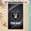 Beach TowelLas Vegas Raiders Custom Name Text Personalized Soft Towel for Beach Pool Indoor Home Decor Gift