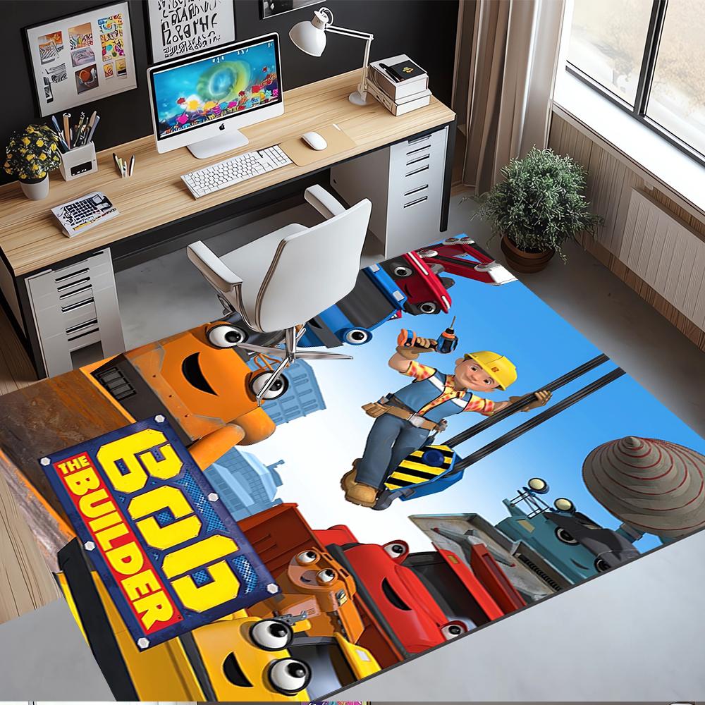 Bob the Builder Printed Carpet,Rug,for Office Chair Living Room Bedroom Kitchen Room Decor Gifts.