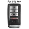 Silicone Remote Key Case Fob Shell Cover Skin Holder 4 Button For Acura MDX 2016 - 2019