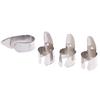 4Pcs Guitar Accessories Finger Picks Plectrums Metal Slide Tools