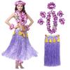1 Set Hula Skirt High Elastic Eye-catching Plastic Fiber Hawaiian Hula Grass Skirt Set for Summer