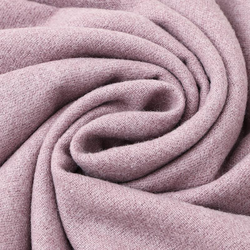 Red Scarf Women's Winter New Scarf Light Luxury High-end Men's Shawl Short Beard Scarf Solid Color