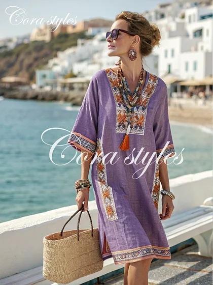 Y vacation bikini blouse sunscreen printed beach skirt European and American new models