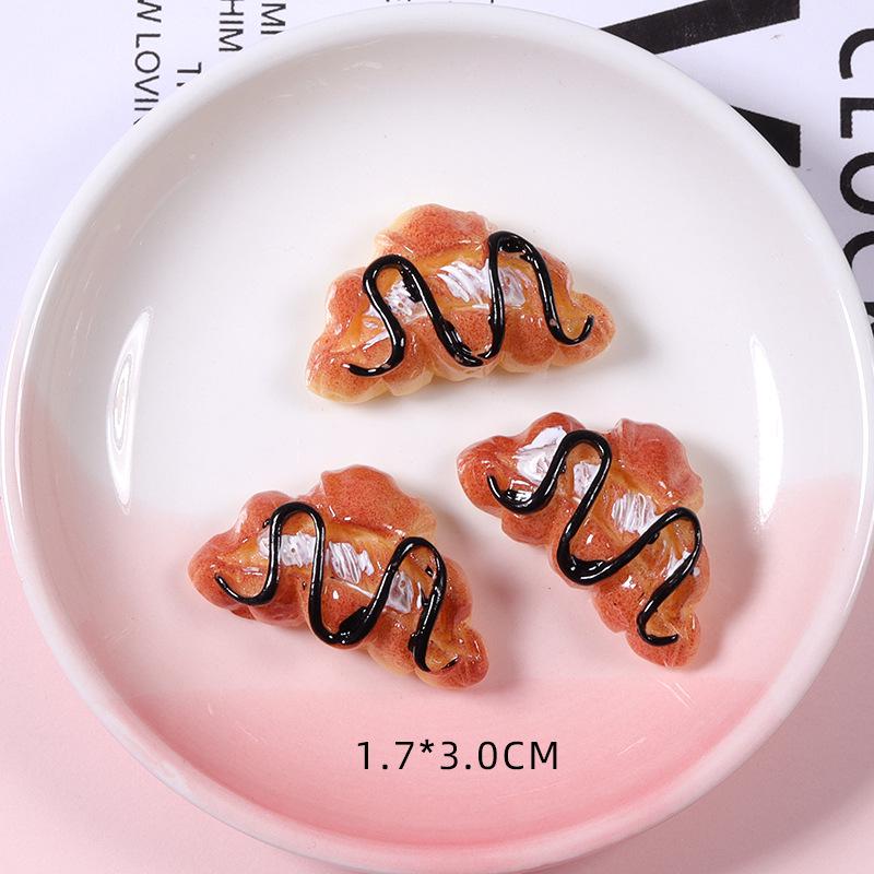 Ready-made Simulated Food Sushi Bread Pizza DIY Phone Case & Beauty Accessories for Kids Resin Jewelry