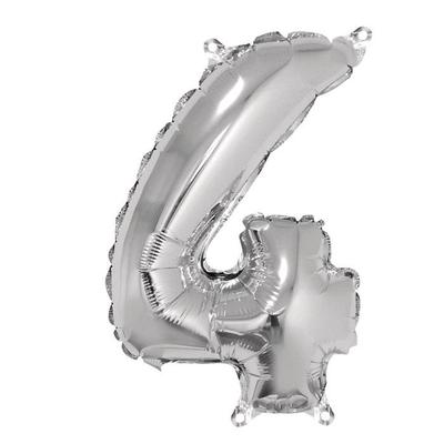 Balon z cyfrą 4, 40cm, 1 szt.. , pieniądze