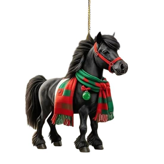 

Yousheng Лошадь Рождественское украшение 2D Акриловая Лошадь Украшения на Рождественскую елку Конный подарок для женщин Девушек Любителей лошадей C
