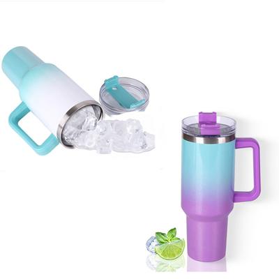 Thermos Bottiglia Arcobaleno 40oz Tazza Acciaio Inossidabile Termica Mantiene Freddo e Caldo Borraccia Con Manico Tazza Termica Auto Anti-perdita