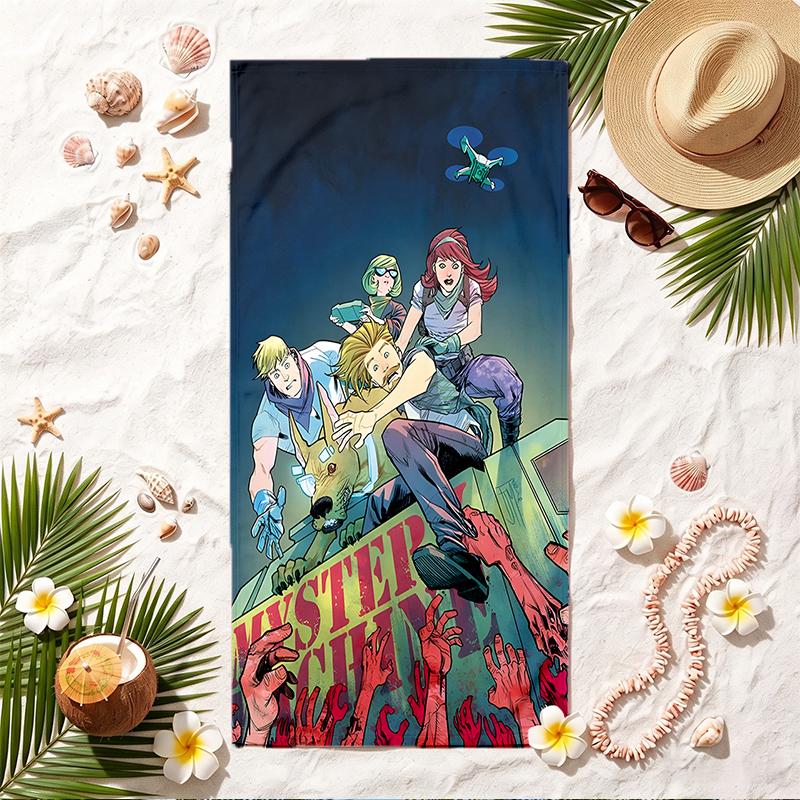 Scooby-Doo Soft Beach Towel Stylish Beach Pool Towel for Summer Seaside Vacation Travel
