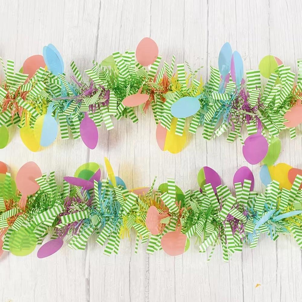 Fashion 2M Easter Hanging Garlands Stage Festival DIY Wreath Crafts Ornament Tinsel Stripe Ornament Easter